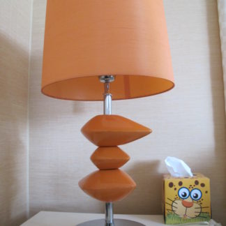 Paire de lampes à poser galets orange
